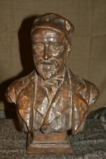 scupture statue buste d'homme XIX ème en bronze