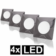 4x Plafonnier LED à Encastrer Éclairage Ess Chambre Cuisines Spot Lampes Chrome