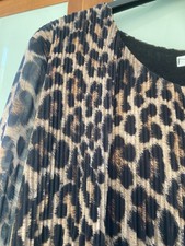 ROBE SENES  T 40 / 42 Motifs Panthère Plissée Infroissable