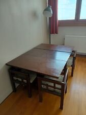 Table style Japonais - Marron - Avec ses 4 chaises 