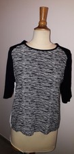 Top femme bicolore imprimé noir blanc fluide Caroll T 40 