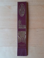 UK Vintage Leather Souvenir Collectable Bookmark - LANCASTER PRIORY Church VGC