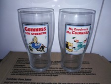 2 verres différents bière pint Guinness 50cl collecteur vintage charrette, lion