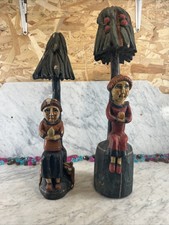 André Poirson 1920-2003, Sculpture en Bois, 1981, Champignon et Humain