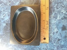 Soap Dish Black Porcelain Gold Trim 784  2