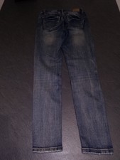 pantalon slim taille 34 Denim Paris délavé motif effet éclaboussure en bon état