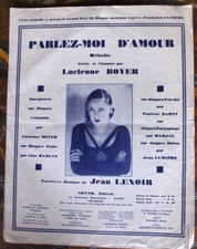 PARTITION  - PARLEZ MOI D'AMOUR - LUCENNE BOYER - 1932