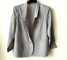 VESTE PURE VINTAGE luxe Gris Tissu fin léger JAPON état impeccable T36 38 