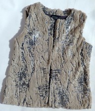 Pescara veste gilet en fausse fourrure pop art bohème destroy shabby chic L
