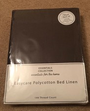 Essentials Collection 144 fils au pouce en polycoton King Parure de couette Dans Anthracite