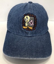 Tweety Bird Looney Tunes Cap Hat Adjustable Girl 100% Cotton Denim