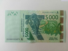 COTE D'IVOIRE 5000 francs CFA BCEAO 2003 A UNC 2022 NEUF AFRIQUE DE L'OUEST