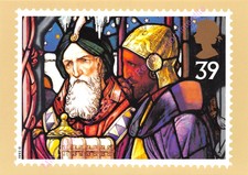 CARTE POSTALE ART CHRISTMAS West window of Our Lady and St Peter 39