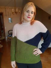 Pull Maille Camaïeu Tricolore M