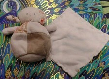 A1 / doudou poupée fille rose marron blanc mouchoir BERLINGOT