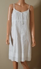 Robe blanche en lin mélangé H&M T 40