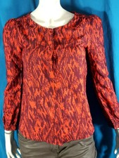 VILA CLOTHES Taille XS - 34 Superbe chemise manches longues rouge orange blouse