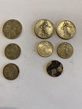 LOT 1 Franc Cérès 1872 A 1898 50 Centimes 1985 1913 1918 ARGENT ancien 26,67 gr