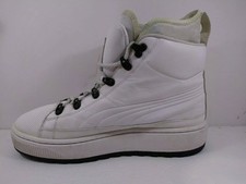Puma 9 The Ren Boot 36336602 Mens White Leather Lace Up High Top Sneakers Shoes
