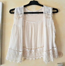 Gilet court dentelles,quasi neuf Bershka Taille 38 femme 