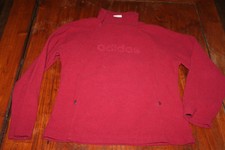 &&&&&    PULL POLAIRE *  ADIDAS  *  T.  38/40 ROUGE 