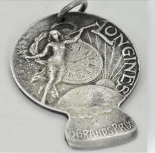 Très Rare Ancien Argent Longines Montre Magasin Master's Poche Ouvre Breloque