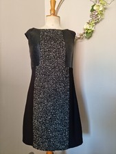 JACQUELINE RIU : SUPERBE ROBE NOIRE PLUSIEURS MATIERES 