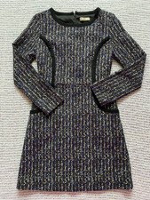 NEUF ORLA KIELY Tweed Robe Chemise Taille 8 avec poches latérales entièrement doublé