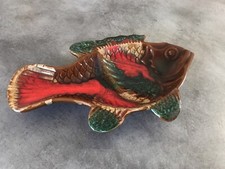 PLAT à COMPARTIMENTS Pour Apéritif En Forme De POISSON VINTAGE - VALLAURIS 34 Cm