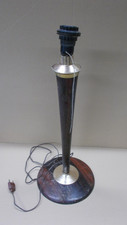 Ancien Pied de Lampe  MAZDA en Métal Bois et Laiton  Art Déco   à restaurer
