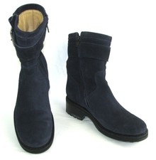 FREE LANCE Bottines boots BIKER 4 cuir daim bleu 36 - EXCELLENT ETAT