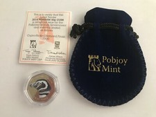 2018 Falkland Islands Pingouin~Magellanic~Coloré 50 Pence Bu Bunc COA & Sac