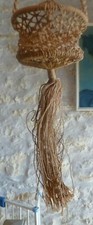 Macramé Suspension Suspendu Plante Panier Corde VINTAGE 70