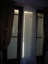 voilage store blanc tergal et lin blanc 80x248cm ourlet cornely 27cm