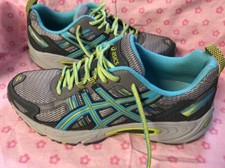 Asics Size 8 Grey Blue Womens Sneaker 