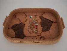  très joli petit plateau en liège signé - vide poche - CORSE - CORSICA - cuisine