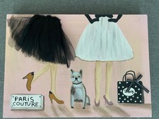 Cadre toile peinte thème Paris couture