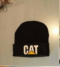 Bonnet CATERPILLAR "CAT" Logo Brodé Bonnet en Acrylic, Noir, Neuf