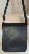 ***LONGCHAMP*** SAC BANDOULIERE EN CUIR GRAINE NOIR TBE