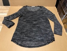 pull de marque Camaïeu de couleur noir et gris brillant taille 38/40