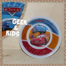 Assiette creuse enfant Cars Flash McQueen en plastique mélaminé Disney Ref M2