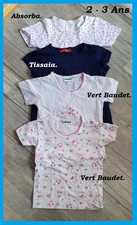 Lot de 4 T-shirts, maillot de corps filles T: 3 ans