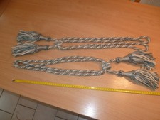 (SB)  PAIRE D'EMBRASSE EN COTON AVEC POMPONS  POUR DECO RIDEAUX CORDE 8 MM