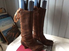 bottes NEOSENS cuir brun dentelle .t 36  (T/D)