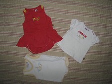 BODY + TEE SHIRT + ROBE TUNIQUE 12 MOIS AUBISOU AUBERT