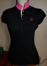 Top polo PUMA noir et rose féminin 38