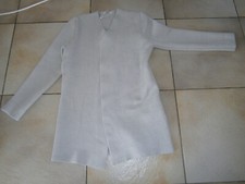 VESTE MANTEAU GRIS BLEU CLAIR TAILLE UNIQUE MARQUE AN'GE