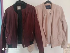 LOT DE 2 VESTES MI-SAISON ROSE ET BORDEAUX TAILLE S