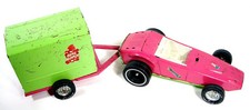 Vintage Nylint Road Runner Box Trailer Pink Roadster Car For Parts Restore