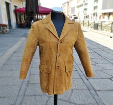 Veste blazer en cuir daim pekari vintage original taille M